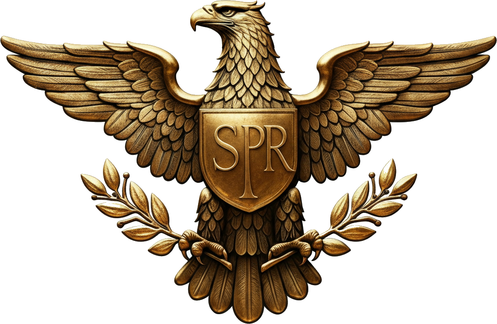 SPR Eagle — Sprimage emblem, Roman aquila in gold and bronze